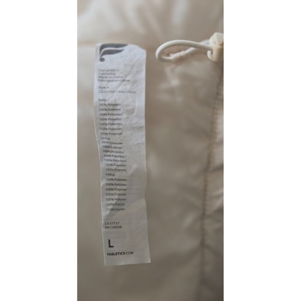 Fabletics All Weather Jacket in Soft Shine bone For Women's L - Picture 6 of 9